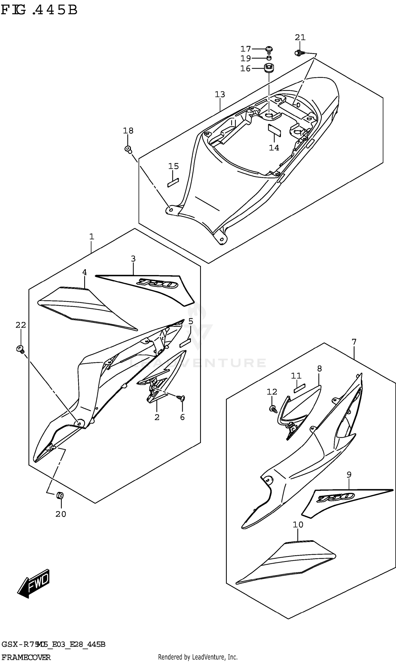FRAME COVER (GSX-R750Z)