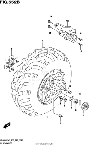 Lh Rear Wheel (lt-a500xm0 P28) Schematic