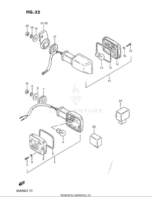 Turn Signal Lamp (model D) Schematic