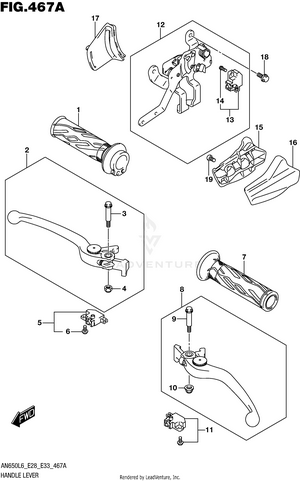 Handle Lever (an650l6 E33) Schematic