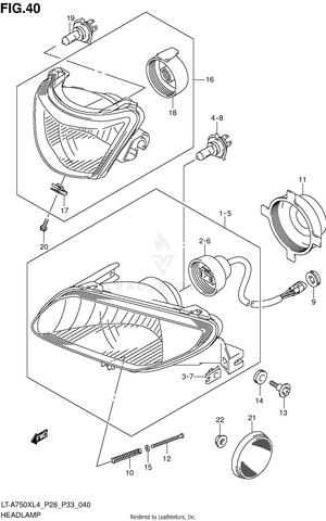 Headlamp (lt-a750xl4 P28) Schematic