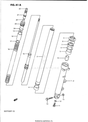 Front Damper (model K/l/m/n/p) Schematic