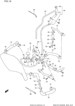 Radiator Hose (model P/r) Schematic