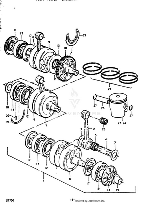 Piston - Crankshaft Schematic