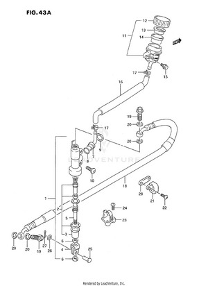 Rear Master Cylinder (model L) Schematic