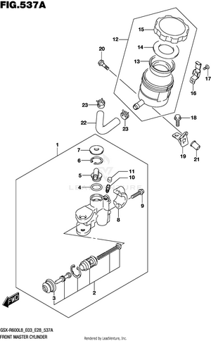 Front Master Cylinder Schematic