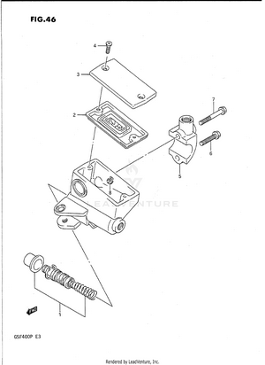 Front Master Cylinder (model M/n) Schematic