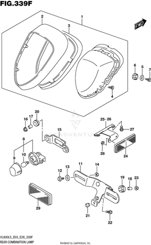 Rear Combination Lamp (vl800bl5 E28) Schematic