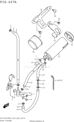 Evap System (dr-z400sml5 E33) Schematic