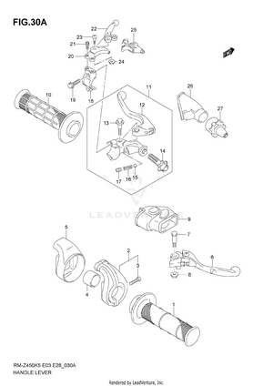 Handle Lever (model K6) Schematic