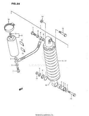 Rear Shock Absorber (h/j) Schematic