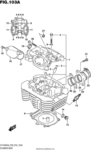 Cylinder Head (lt-f400fl6 P28) Schematic