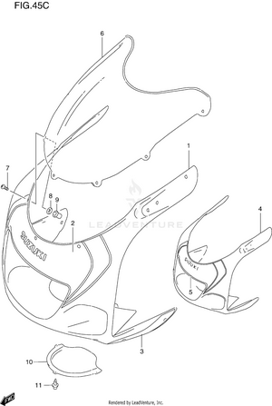Cowling Body (model Y) Schematic