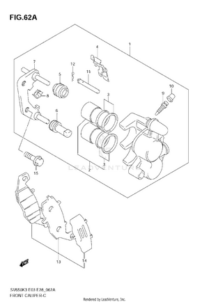 Front Caliper (sv650ak7/sak7) Schematic