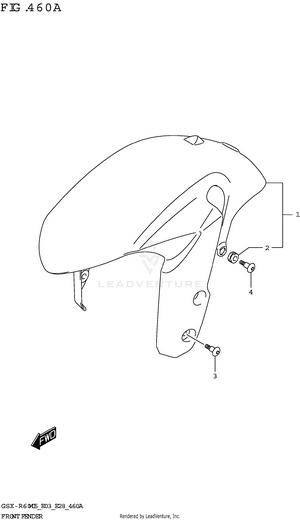 Front Fender (gsx-r600) Schematic