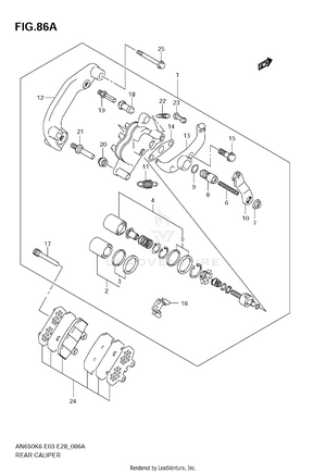 Rear Caliper (model K9) Schematic