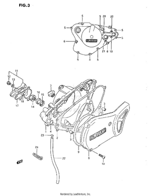Crankcase Cover-water Pump (g/h/j) Schematic
