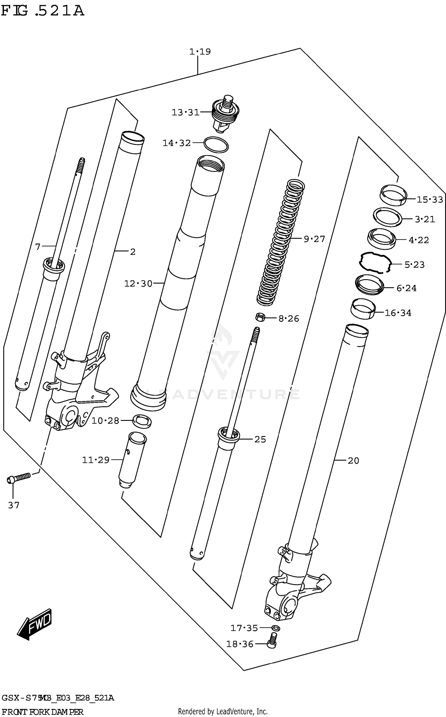 FRONT FORK DAMPER (GSX-S750,GSX-S750A)