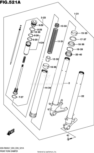 Front Fork Damper Schematic