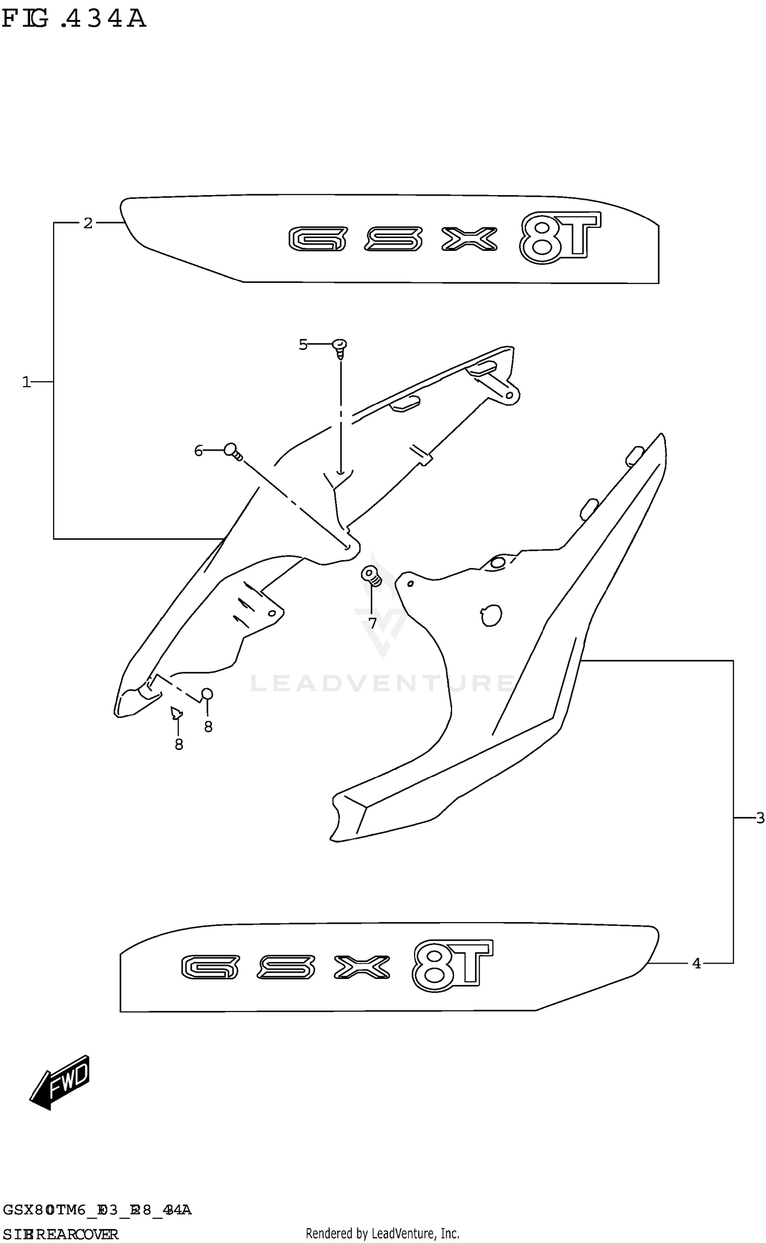 SIDE REAR COVER (GSX800TRQ)