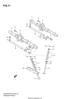 Camshaft - Valve Schematic