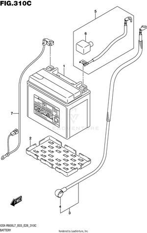 Battery (gsx-r600l7 E33) Schematic
