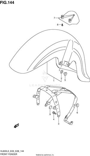 Front Fender (vl800l3 E33) Schematic