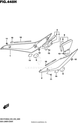 Side Lower Cover (gsx-r1000rzl8 E33) Schematic