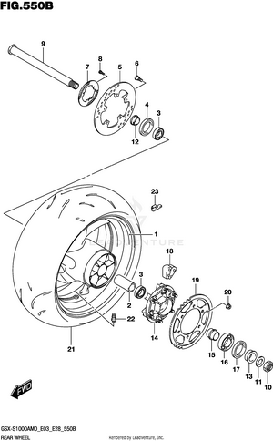 Rear Wheel (gsx-s1000a) Schematic