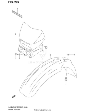 Front Fender (model K2) Schematic