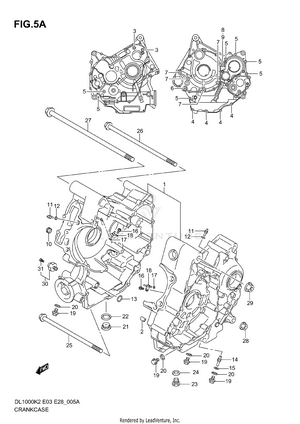 Crankcase (model K6) Schematic