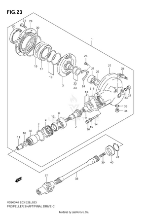 Propeller Shaft - Final Drive Gear Schematic