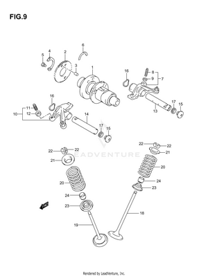 Camshaft - Valve Schematic