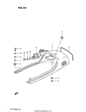 Seat Tail Cover Schematic