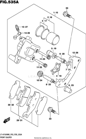 Front Caliper Schematic