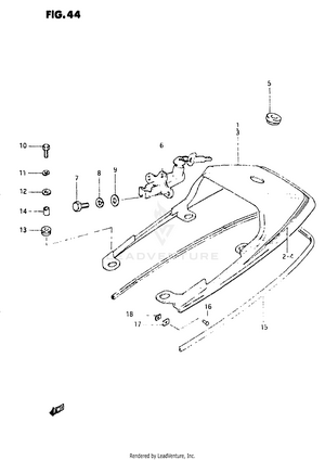 Seat Tail Cover (model Z) Schematic