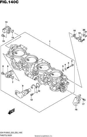 Throttle Body (gsx-r1000l5 E33) Schematic