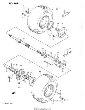 Rear Wheel (model L/m/n/p) Schematic