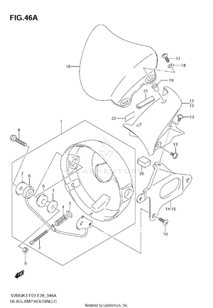 Headlamp Housing (sv650k5/k6) Schematic