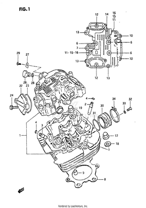 Cylinder Head (model Z) Schematic