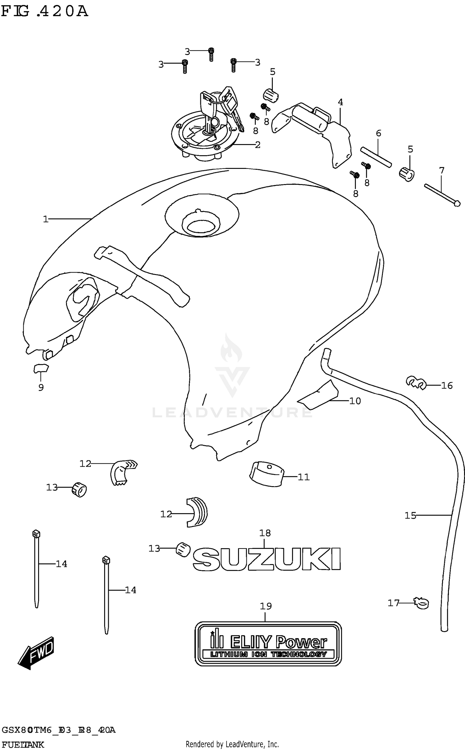 FUEL TANK (GSX800TRQ)