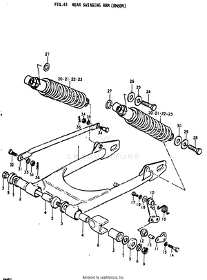 Rear Swinging Arm (rm80n) Schematic