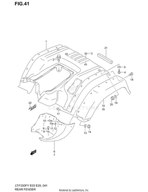 Rear Fender Schematic