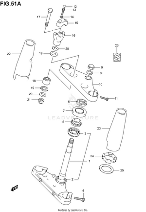 Steering Stem (model K5) Schematic