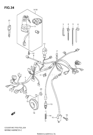 Wiring Harness (gs500f E3, E28, E33, E95) Schematic