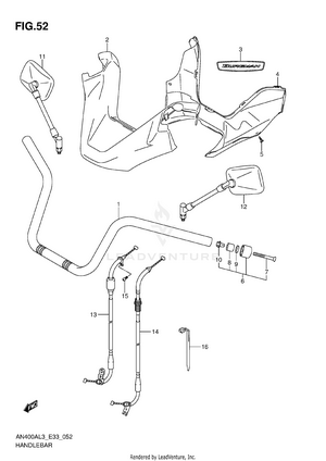 Handlebar (an400al3 E33) Schematic