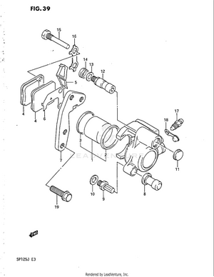 Front Caliper Schematic