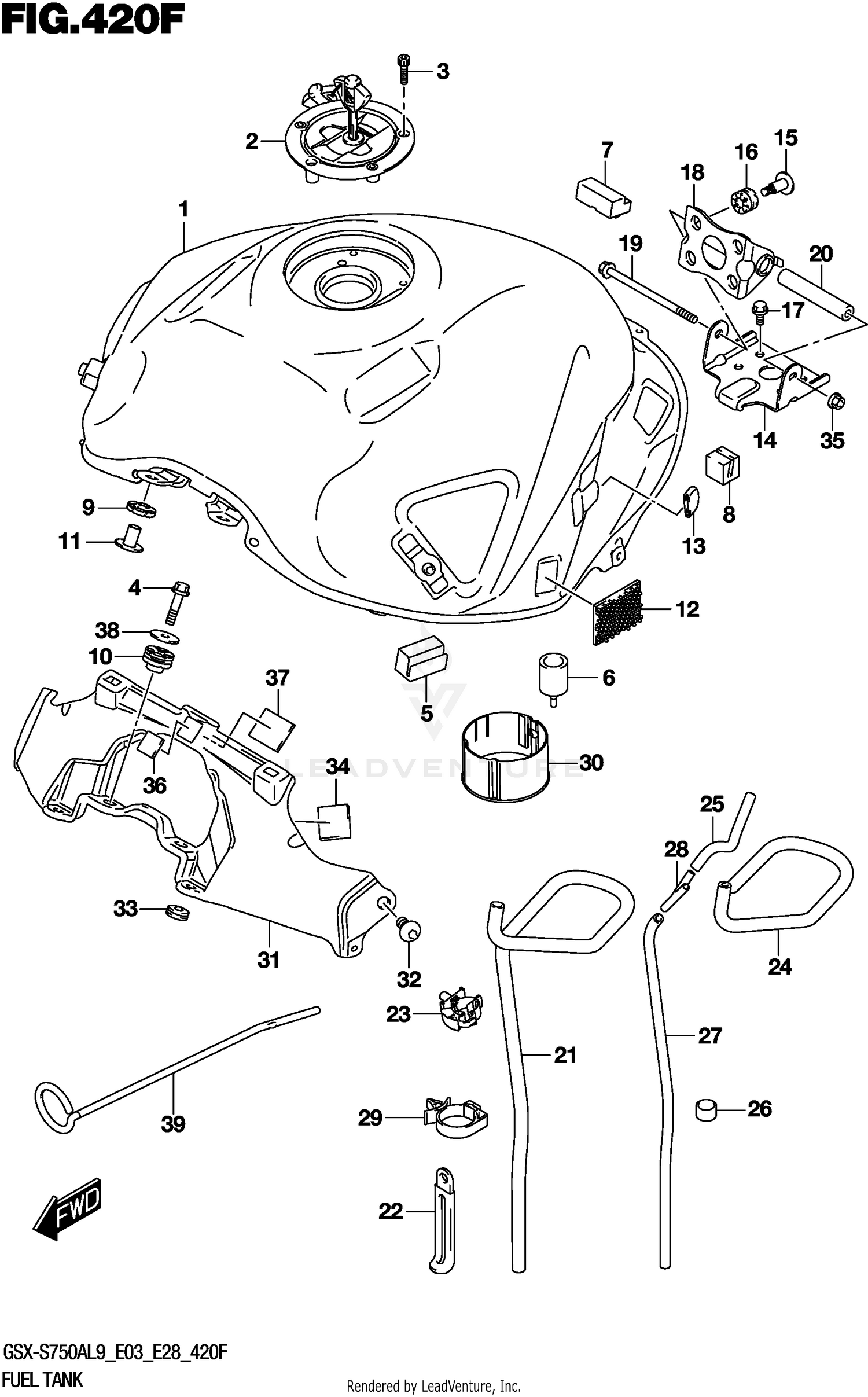 FUEL TANK (GSX-S750ZAL9 E28)
