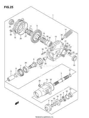 Final Bevel Gear (rear)(model K3) Schematic