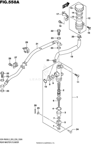 Rear Master Cylinder Schematic